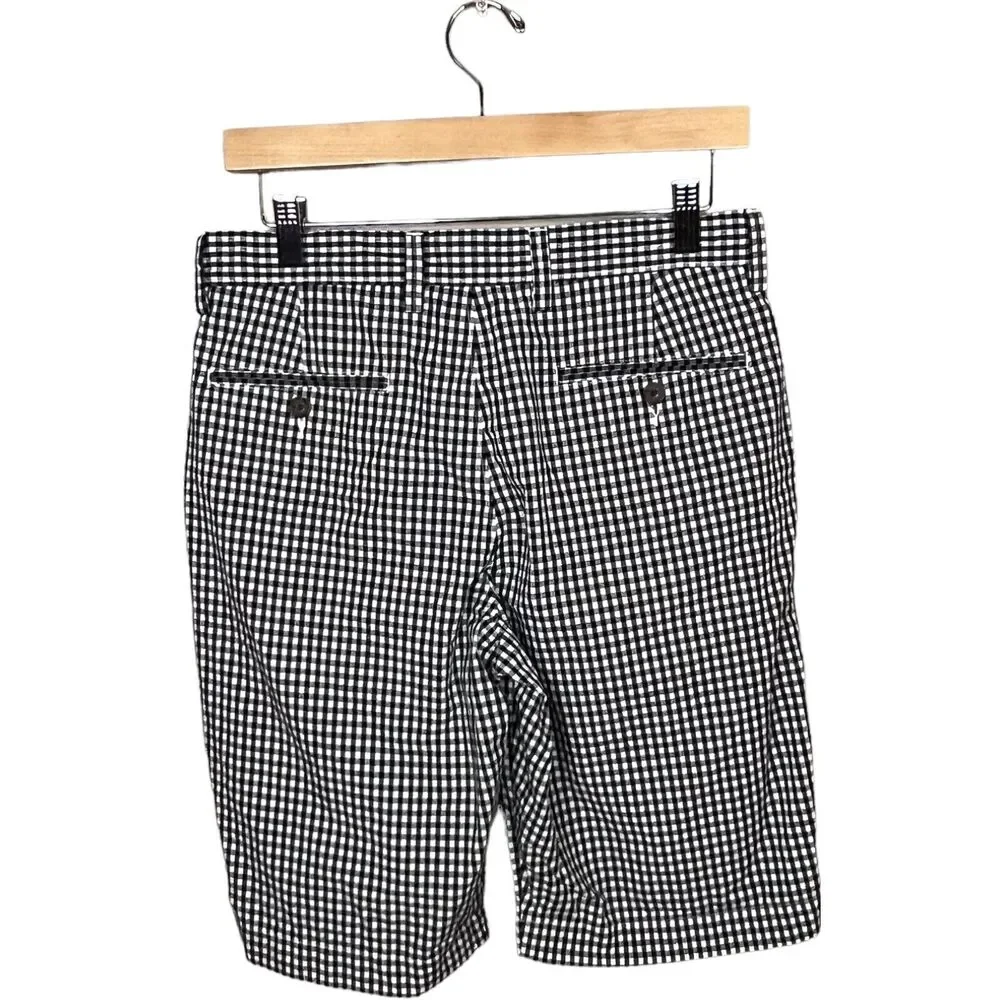 J. Crew Shorts Mens Size 29W Rivington Checkered Black White Cotton
